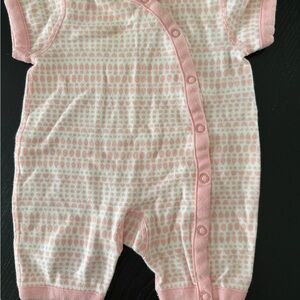 Hanna Andersson Pink and White Kids One Piece